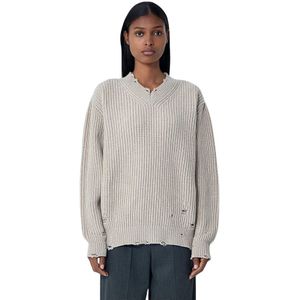 MM6 Maison Margiela, Dames, Truien, Beige, Maat: M Wol,