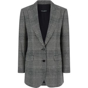 Dolce & Gabbana, Dames, Jassen, Grijs, Maat: S Wol,