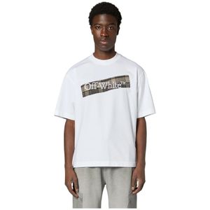 Off White, Heren, Tops, Wit, Maat: L Katoen,