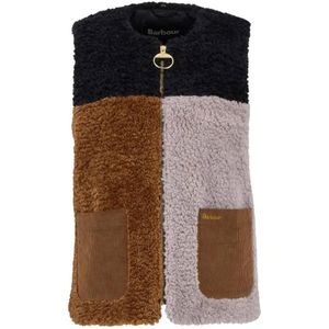 Barbour - Pile Teddy Gilet - Bruin - Mouwloos Silhouet - Ritssluiting