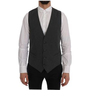 Dolce & Gabbana, Heren, Pakken, Grijs, Maat: L Katoen,
