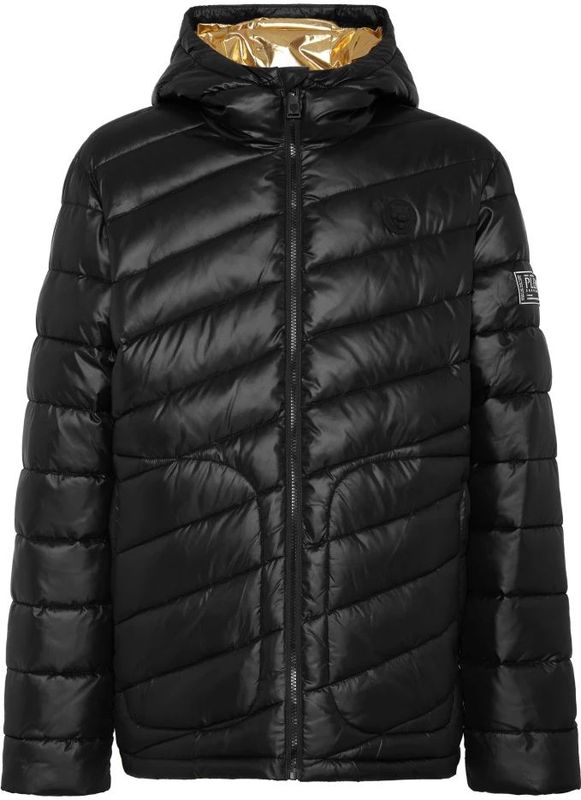 Plein Sport - Nylon Gewatteerde Jas - Zwart - Heren