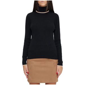 Moschino, Dames, Truien, Zwart, Maat: M Wol,