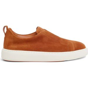 Santoni - Victory Slip-On Sneakers - Oranje - Leer