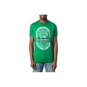 Dsquared2 Stijlvolle Groene Bedrukte Heren T-shirt , Green , Heren , Maat: XS