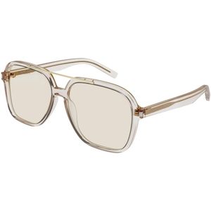 Saint Laurent - SL 545 - Zonnebril - Lichtbruin - Lichtgeel - Geometrische Aviator Monturen