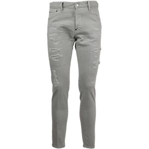 Dsquared2 Moderne Slim-fit Denim Jeans , Gray , Heren , Maat: XS