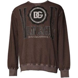Dolce & Gabbana, Heren, Truien, Bruin, Maat: M Katoen,
