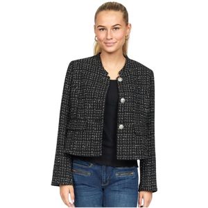 2-Biz, Dames, Jassen, Zwart, Maat: L Tweed,