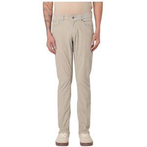 Dondup, Heren, Jeans, Beige, Maat: W30 Velours,