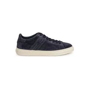 Hogan Lage Suède Sneakers voor Mannen , Blue , Heren , Maat: 40 1/2 EU