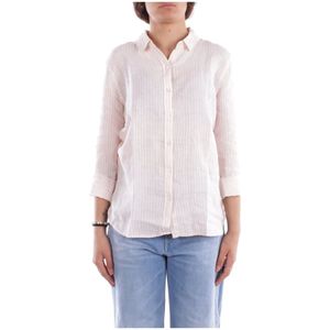Barbour, Dames, Blouses & Shirts, Roze, Maat: XL Linnen,