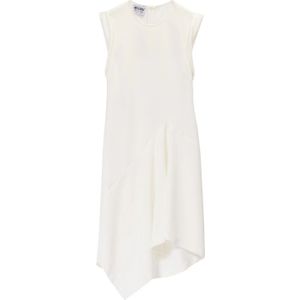 Moschino, Dames, Jurken, Wit, Maat: XS Poliester,