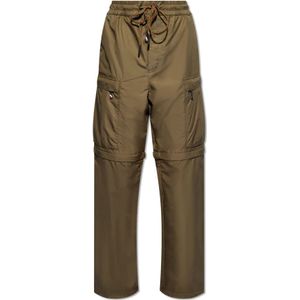 Moncler, Heren, Broeken, Groen, Maat: S Poliester,