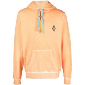 Marcelo Burlon, Heren, Sweatshirts & Hoodies, Oranje, Maat: XL Katoen,