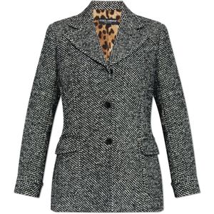 Dolce & Gabbana, Dames, Jassen, Grijs, Maat: XS Zijde,