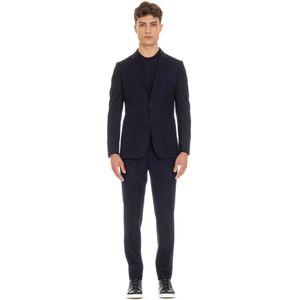 Zegna, Heren, Pakken, Blauw, Maat: L Wol,