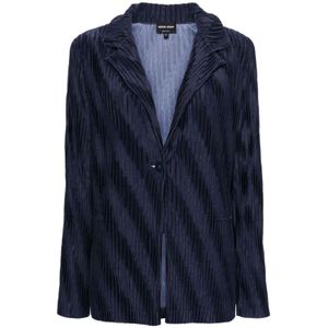 Giorgio Armani, Dames, Jassen, Blauw, Maat: XS Jersey,