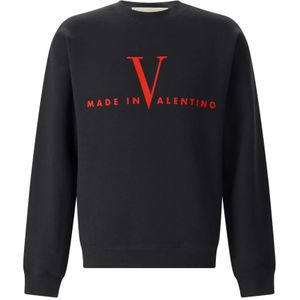 Valentino, Heren, Sweatshirts & Hoodies, Zwart, Maat: M Katoen,