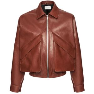 Magda Butrym, Dames, Jassen, Rood, Maat: XS Leer,