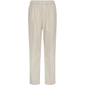 Forte Forte, Dames, Broeken, Beige, Maat: 2XL Wol,