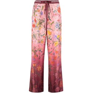 Gucci, Dames, Broeken, Veelkleurig, Maat: XS Zijde,