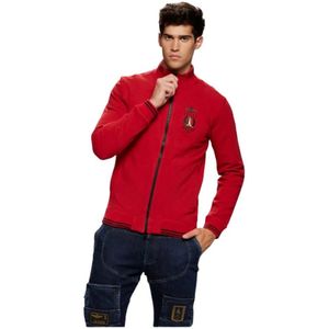 Aeronautica Militare, Heren, Sweatshirts & Hoodies, Rood, Maat: XL Katoen,