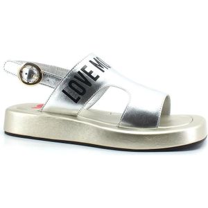 Love Moschino, Dames, Schoenen, Grijs, Maat: 37 EU Leer,