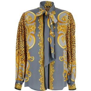 Versace, Dames, Blouses & Shirts, Veelkleurig, Maat: XS Zijde,