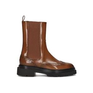 Santoni Dames Enkellaarzen Stijlvol Leer , Brown , Dames , Maat: 40 EU