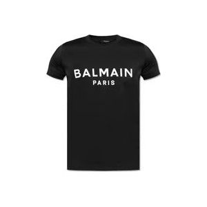 Balmain Zwem T-shirt met logo , Black , Heren , Maat: S