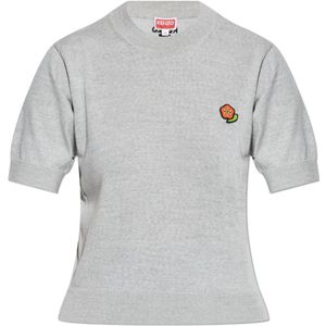 Kenzo, Dames, Truien, Grijs, Maat: S Wol,