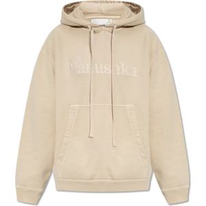 Nanushka, Dames, Sweatshirts & Hoodies, Beige, Maat: XS Katoen,