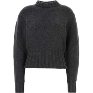 Alexander McQueen, Dames, Truien, Grijs, Maat: XS Wol,
