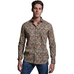 Tintoria Mattei 954, Heren, Overhemden, Veelkleurig, Maat: 2XL