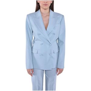 MVP wardrobe, Dames, Jassen, Blauw, Maat: S Wol,