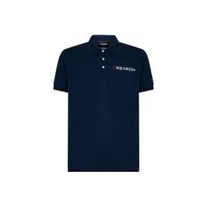 Dsquared2 Polo Hemden , Blue , Heren , Maat: M