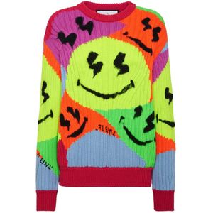 Philipp Plein, Dames, Truien, Veelkleurig, Maat: XS Wol,