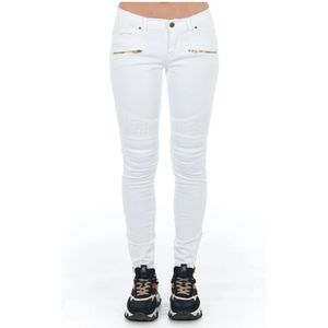 Frankie Morello, Dames, Jeans, Wit, Maat: S Katoen,