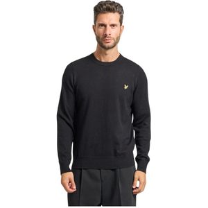 Lyle & Scott, Heren, Truien, Zwart, Maat: M Katoen,