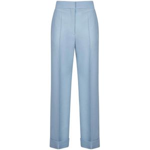 Valentino, Dames, Broeken, Blauw, Maat: M Zijde,