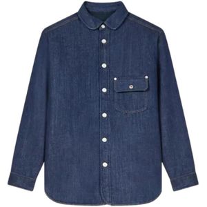 Kenzo, Heren, Overhemden, Blauw, Maat: M Katoen,