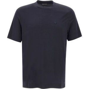 Emporio Armani, Heren, Tops, Blauw, Maat: XL Modal,