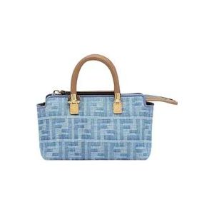 Fendi Denim Sand Mini BTW Tas , Multicolor , Dames , Maat: ONE Size