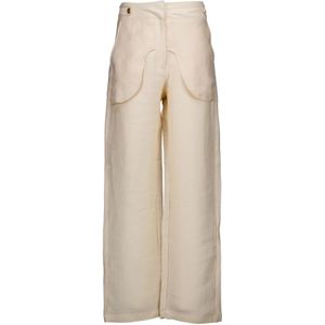 Munthe, Dames, Broeken, Beige, Maat: L
