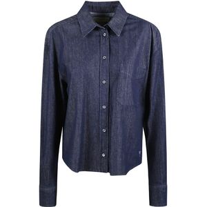 Weekend Max Mara, Dames, Blouses & Shirts, Blauw, Maat: M