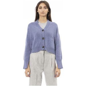 Alpha Studio, Dames, Truien, Blauw, Maat: XS