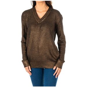 La Martina - Truien - Dames - Bruin - Wol - V-hals