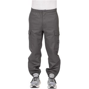 Stone Island, Heren, Broeken, Grijs, Maat: W30 Wol,