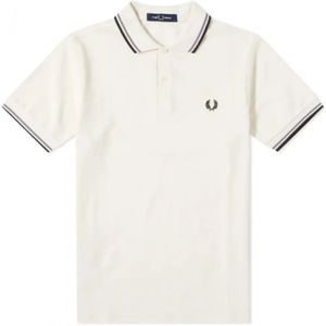 Fred Perry, Heren, Tops, Wit, Maat: L Katoen,